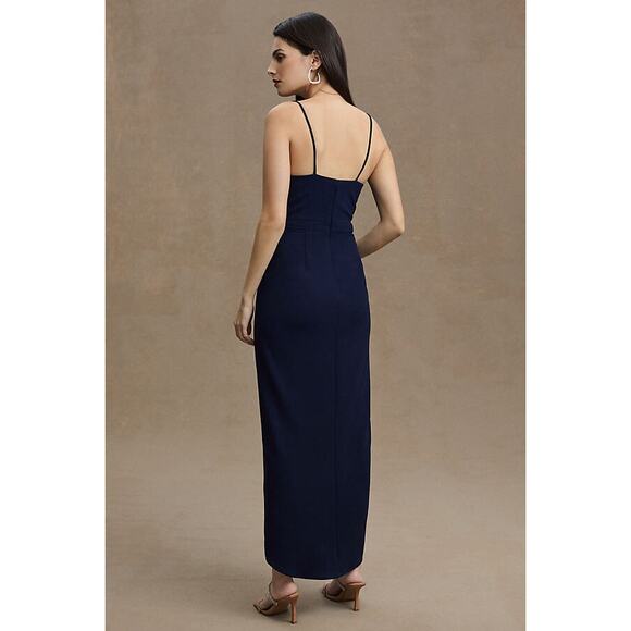New Anthropologie BHLDN Lyra V-Neck Faux-Wrap Stretch Crepe Dress $198 SZ 22 - Picture 3 of 8